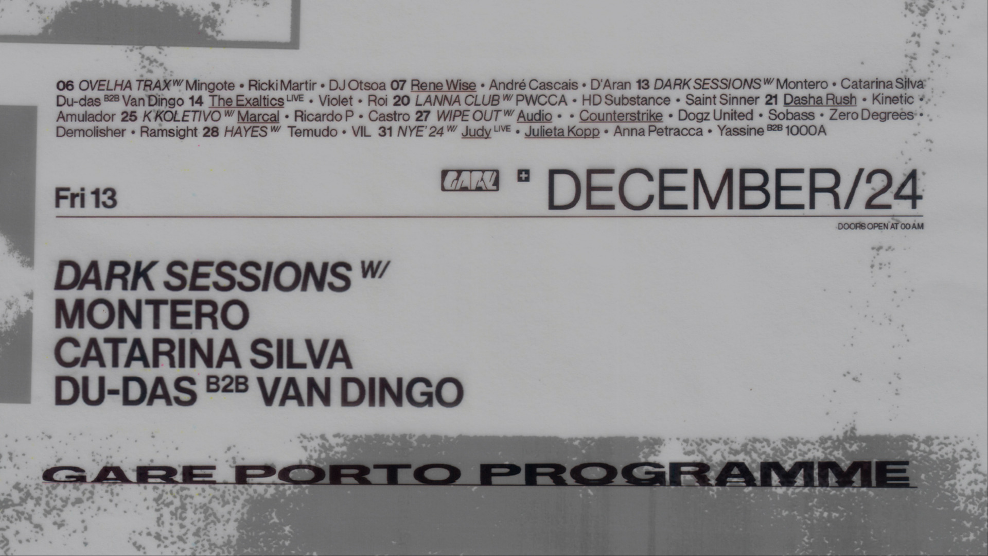 Dark Sessions * Montero, Catarina Silva, Du-das b2b Van Dingo