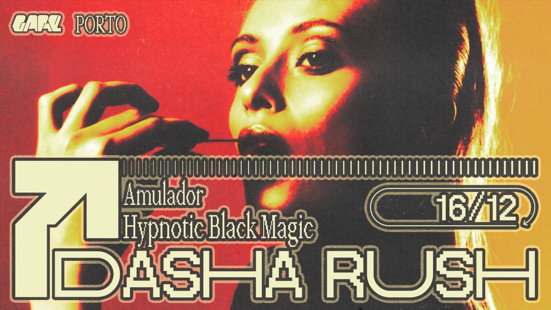 Dasha Rush + Hypnotic Black Magic + Amulador-Eventplakat