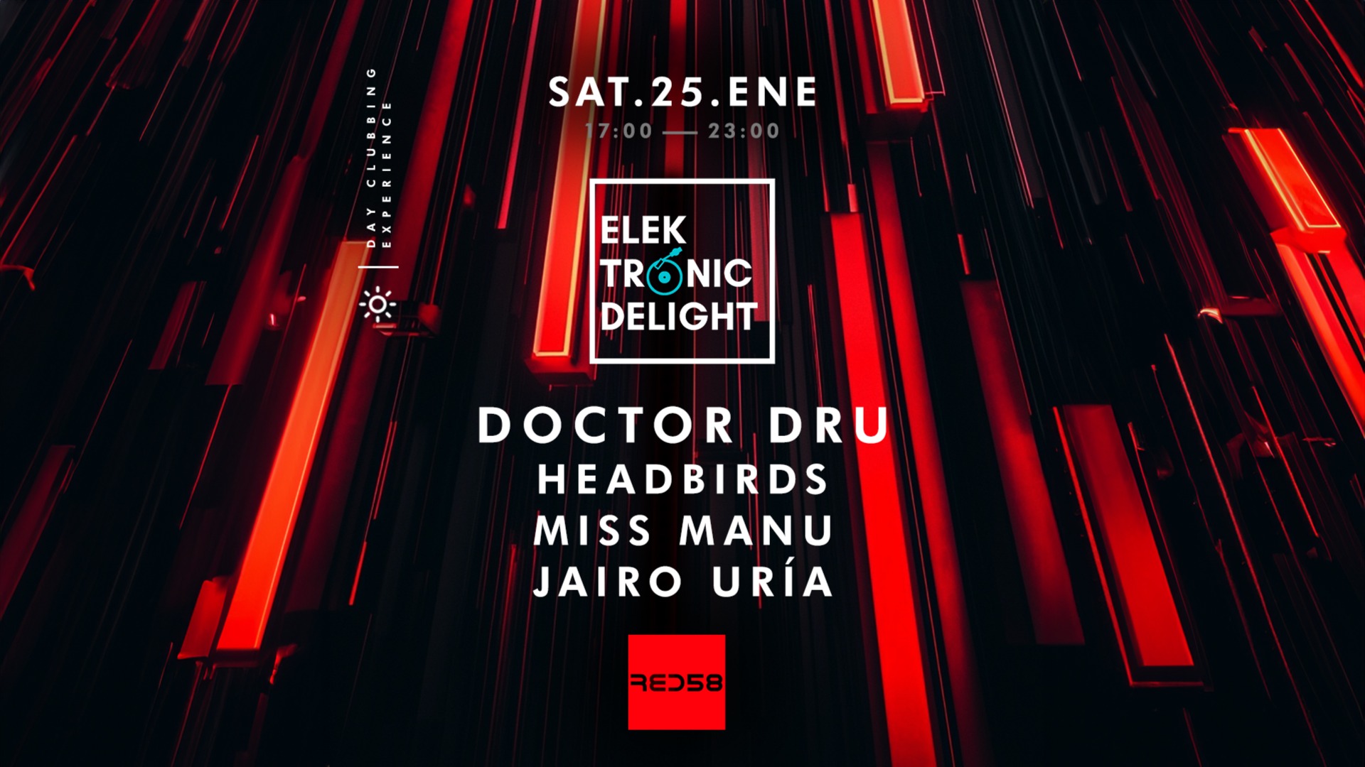 (DAY EVENT) Elektronic Delight presents Doctor Dru & Headbirds (LAST 30 TICKETS AT DOOR) image