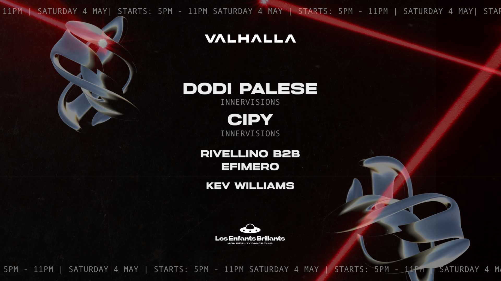 (DAY EVENT) Valhalla pres. Dodi Palese + Cipy (Innervisions) Rivellino, Efimero, Kev Williams image