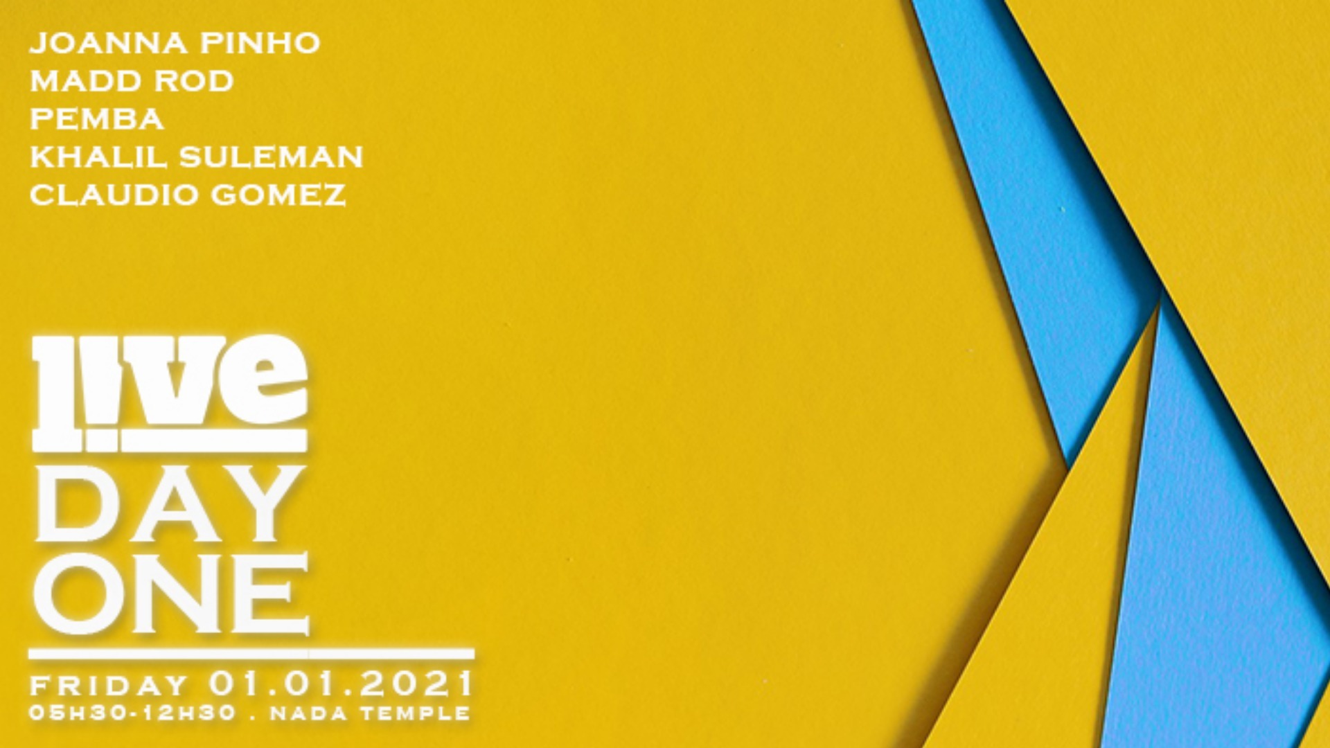 DAY ONE LIVE Lisboa | 01.01.2021 image