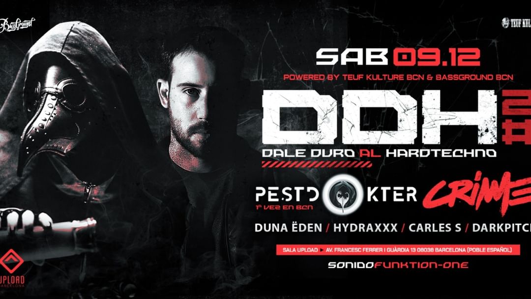 Couverture de l'événement DDH #2 : Pestdokter + Crime & More! @Upload Barcelona