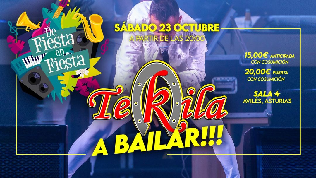 Cartell de l'esdeveniment DE FIESTA EN FIESTA  presenta: TEKILA A BAILAR!!! en directo / SAB 23 OCT