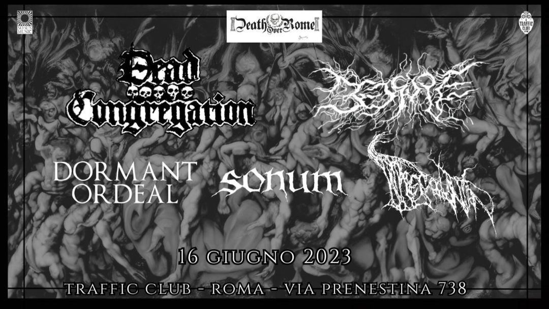 Copertina evento Dead Congregation, Bedsore, Dormant Ordeal, Sonum, Thecodontion