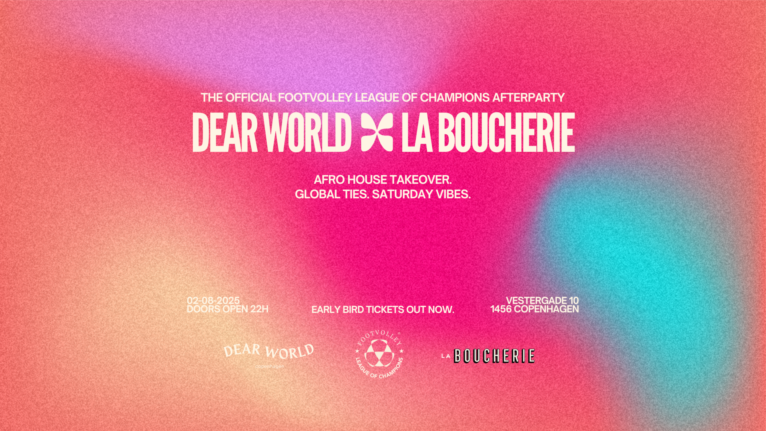 DEAR WORLD × LA BOUCHERIE - Saturday Vibes. Global Ties. Afro House. image