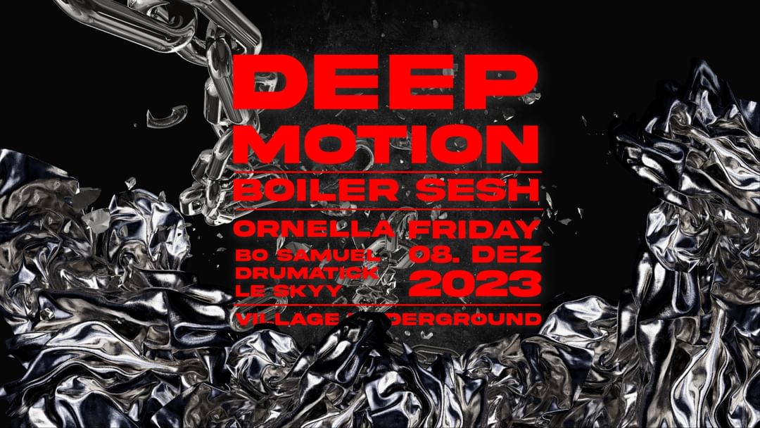DEEP MOTION - BOILER SESH-Eventplakat