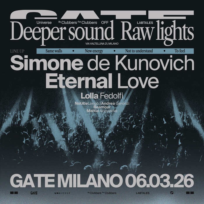 Deeper Sound. Raw Lights. @Gate Milano w/ Simone De Kunovich & Eternal Love image