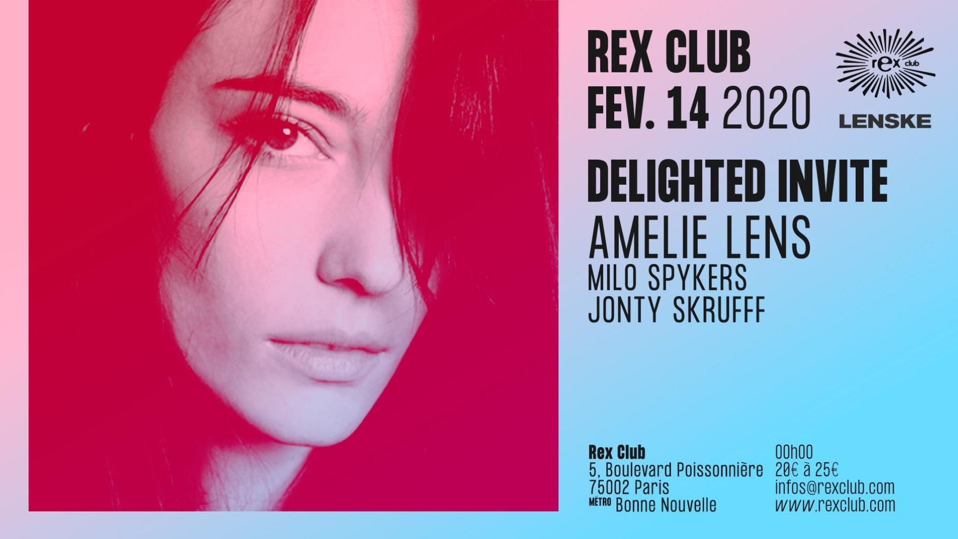 Delighted Invite: Amelie Lens, Milo Spykers, Jonty Skrufff image
