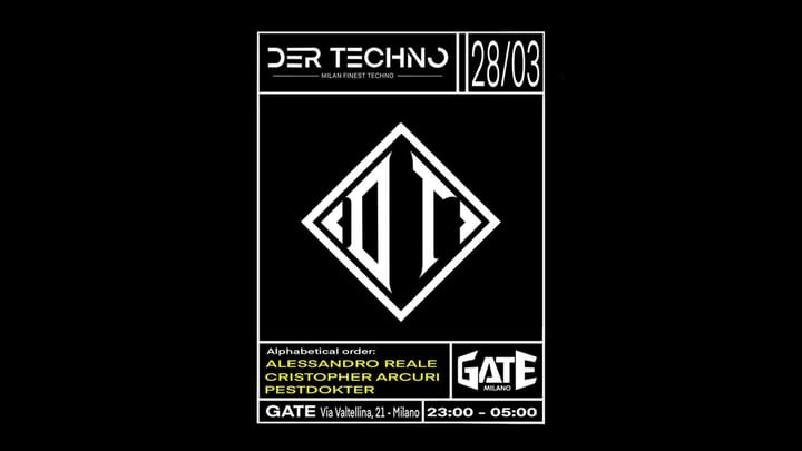 Cover for event: DER TECHNO: ALESSANDRO REALE, CRISTOPHER ARCURI, PESTDOKTER