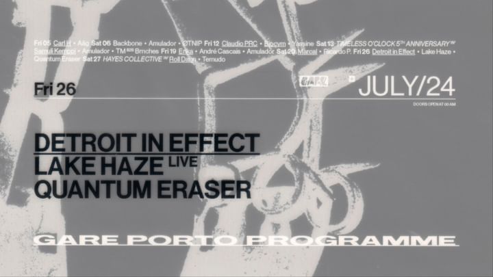 Cover for event: DETROIT IN EFFECT + Lake Haze [live] + Quantum Eraser