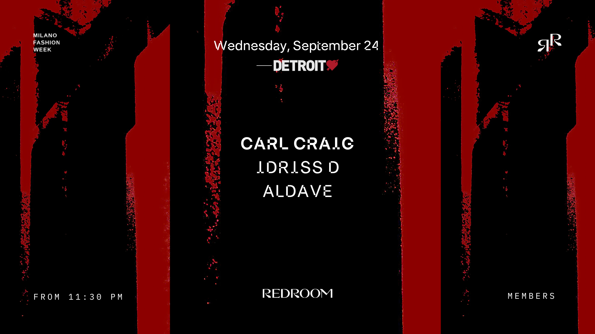 Detroit Love x Milano Fashion Week w/ Carl Craig, Idriss D, Aldave image