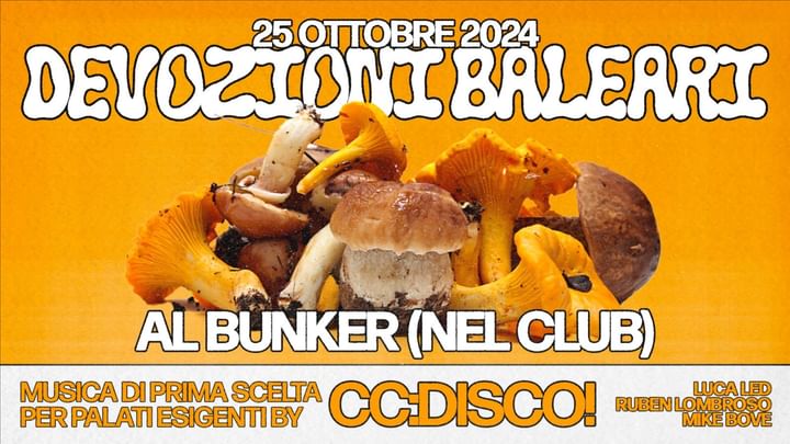 Cover for event:  Devozioni Baleari pres: CC:DISCO! - @Bunker