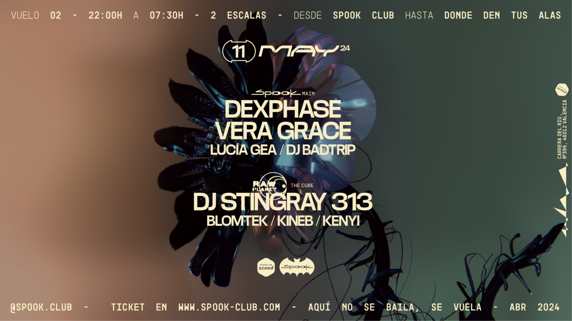 Spook w/ Dexphase + Vera Grace & Raw Planet w/ DJ Stingray 313 & Garden w/  Bambant crew