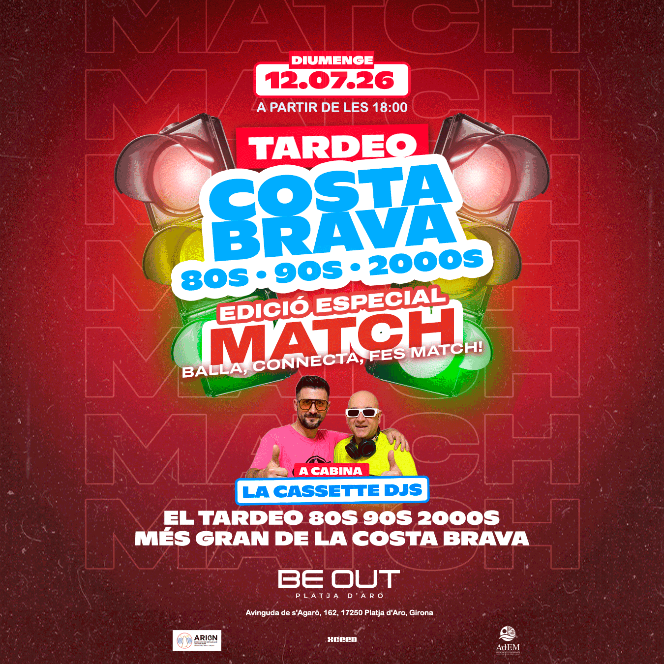DIS 12/07 TARDEO COSTA BRAVA 80s 90s 00s @ BE OUT image