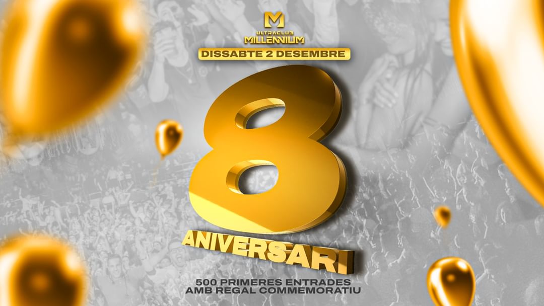 DIS 2 8 ANIVERSARI MILLENNIUM event cover