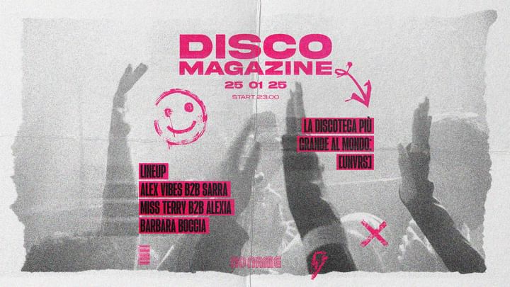 Cover for event: Disco Magazine invites MISS TERRY B2B ALEXIA, SARRA, ALEX VIBES, BARBARA BOCCIA