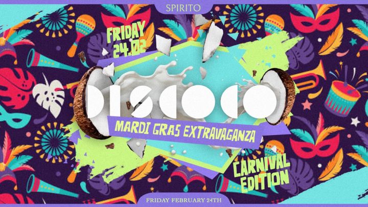 Cover for event: DISCOCO • MARDI GRAS EXTRAVAGANZA