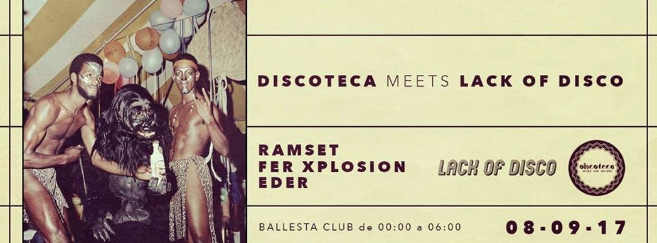 Discoteca meets "Lack Of Disco" image