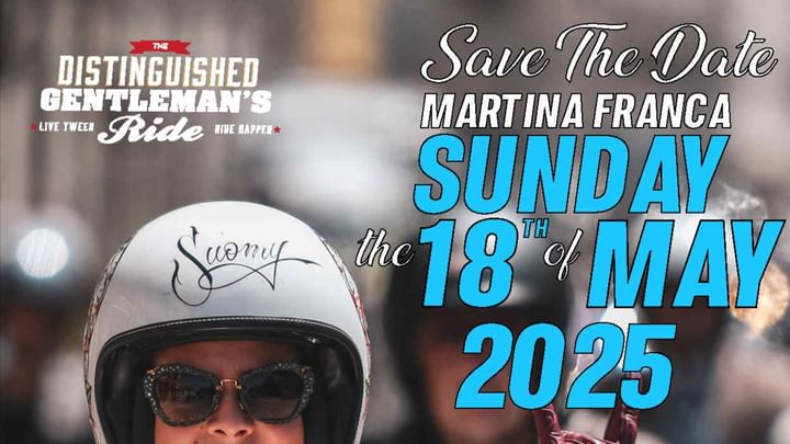 Cover for event: Distinguished Gentleman's Ride Itria Valley @ Masseria Pilano