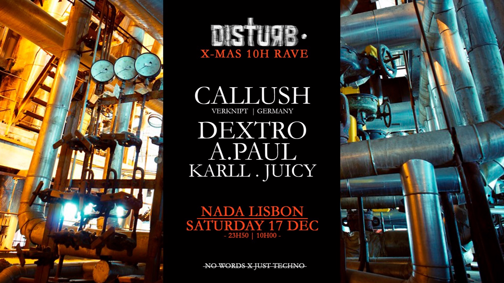 Disturb • 10h X-Mas Rave | Callush [Ger] + Dextro + A.Paul image