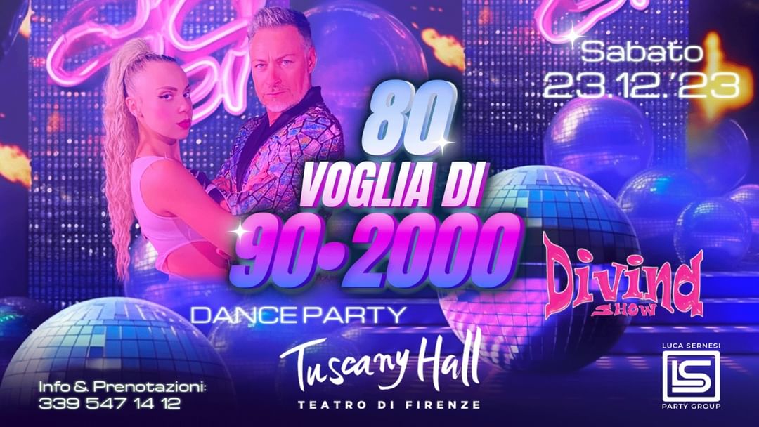 Divina Show 80/90/2000 - Tuscany Hall Firenze event cover