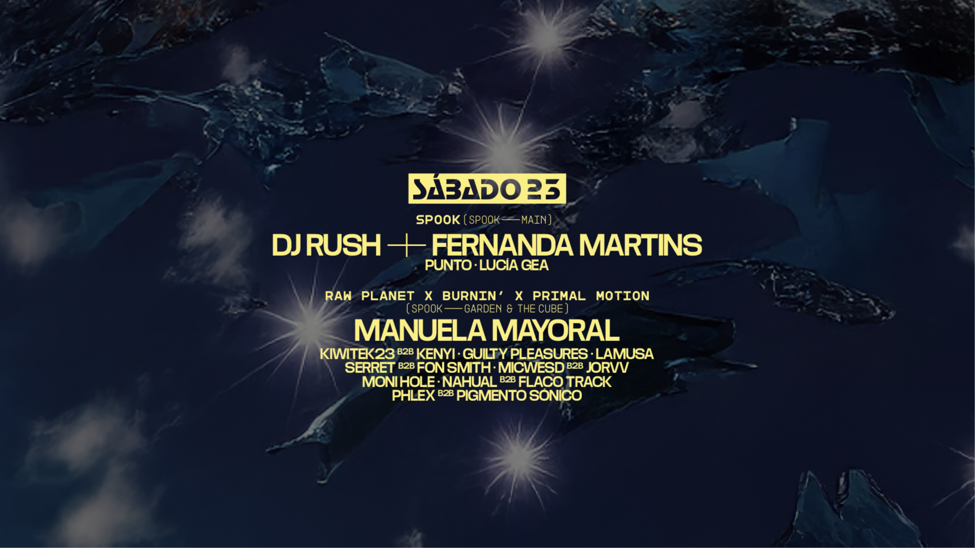 DJ Rush + Fernanda Martins & RAW PLANET x BURNIN' x PRIMAL MOTION: MANUELA MAYORAL  + KIWITEK23 image