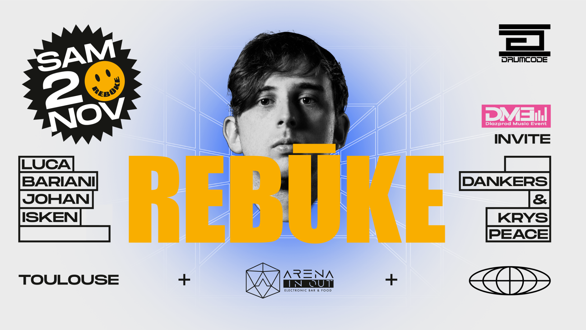 DME I invite REBŪKE l Dankers I Luca Bariani l krys Peace l Johan Isken // Techno // image