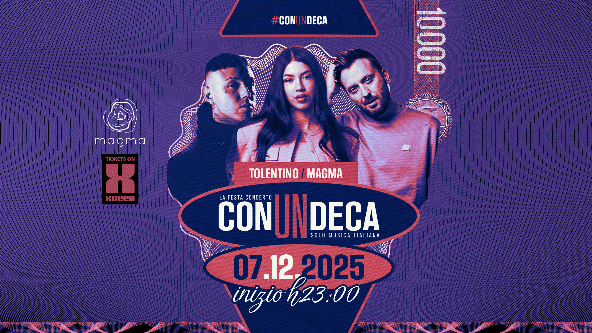 DOMENICA 7 DICEMBRE - CON UN DECA - SOLO MUSICA ITALIANA at MAGMA image