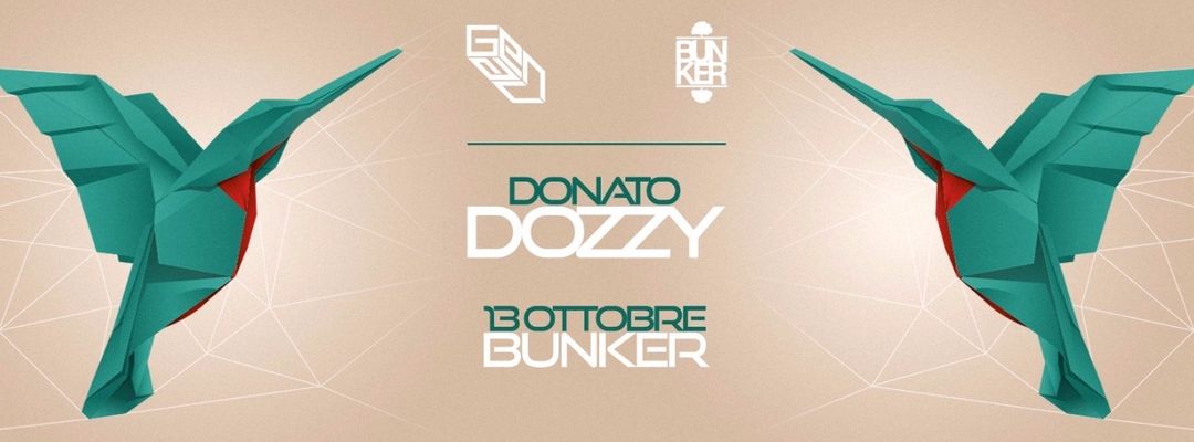 DONATO DOZZY | 13.10.17 at Bunker-Eventplakat