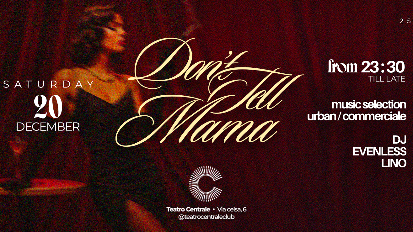 Don't Tell Mama - Sabato 20 Dicembre image