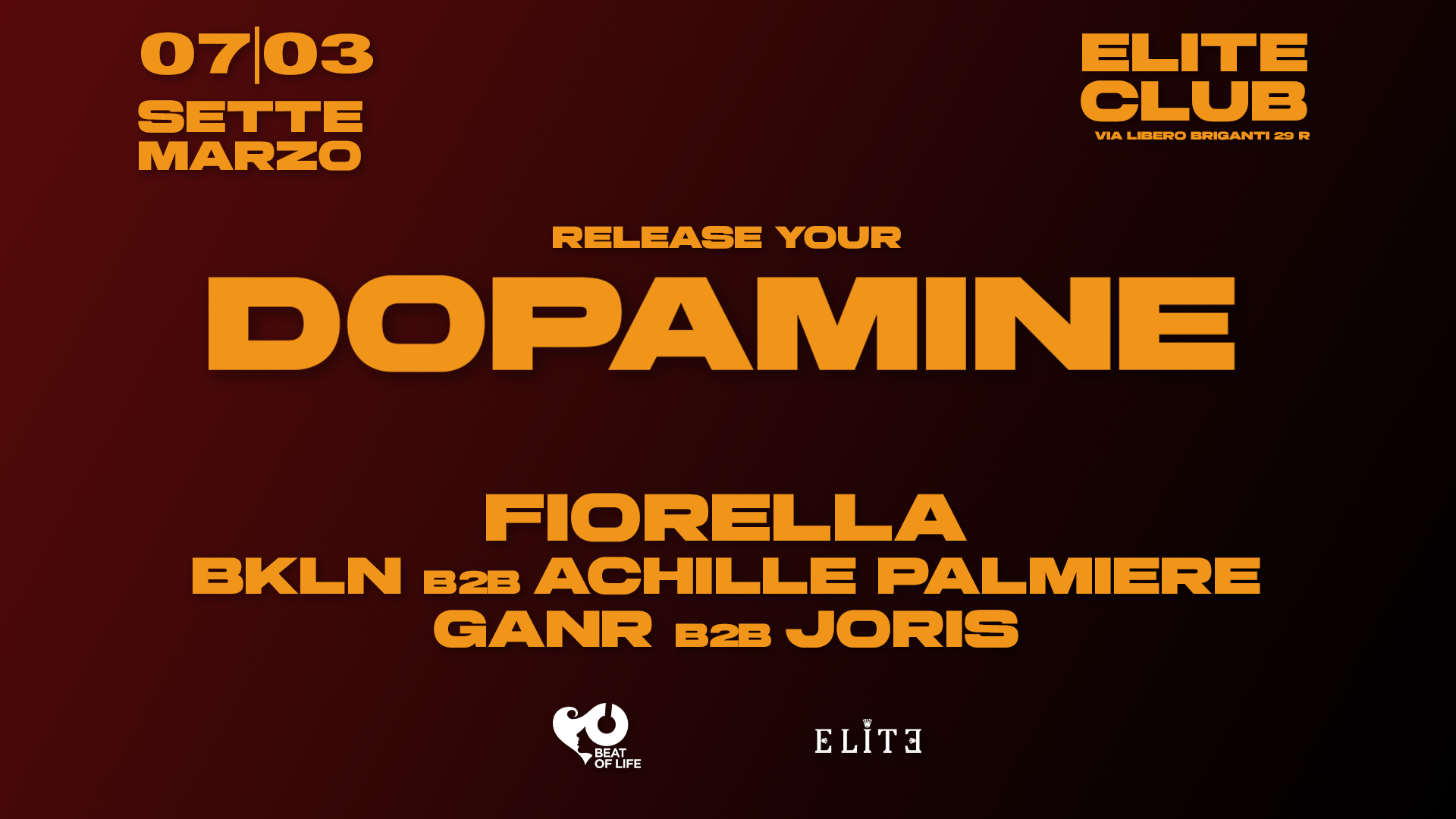 DOPAMINE presents: FIORELLA @ Elite Club, Savona image