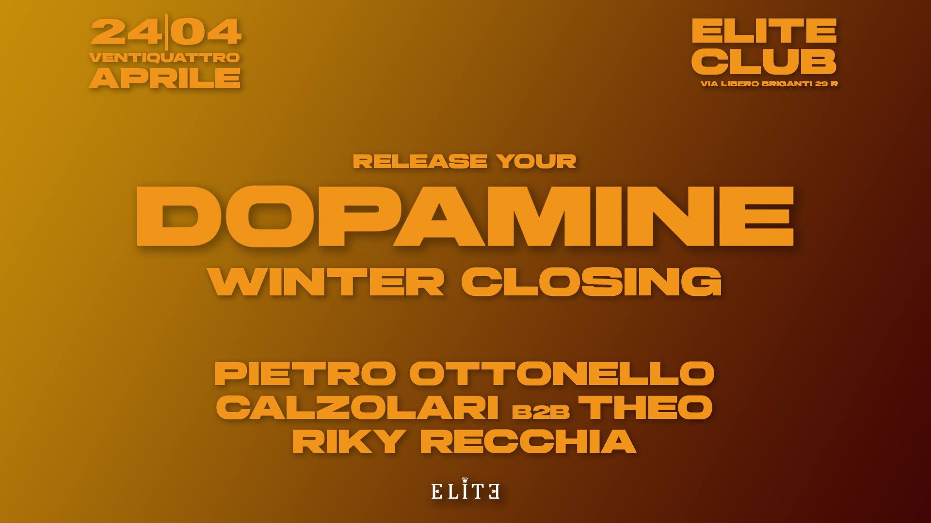 DOPAMINE - Winter Closing @Elite Club, Savona image