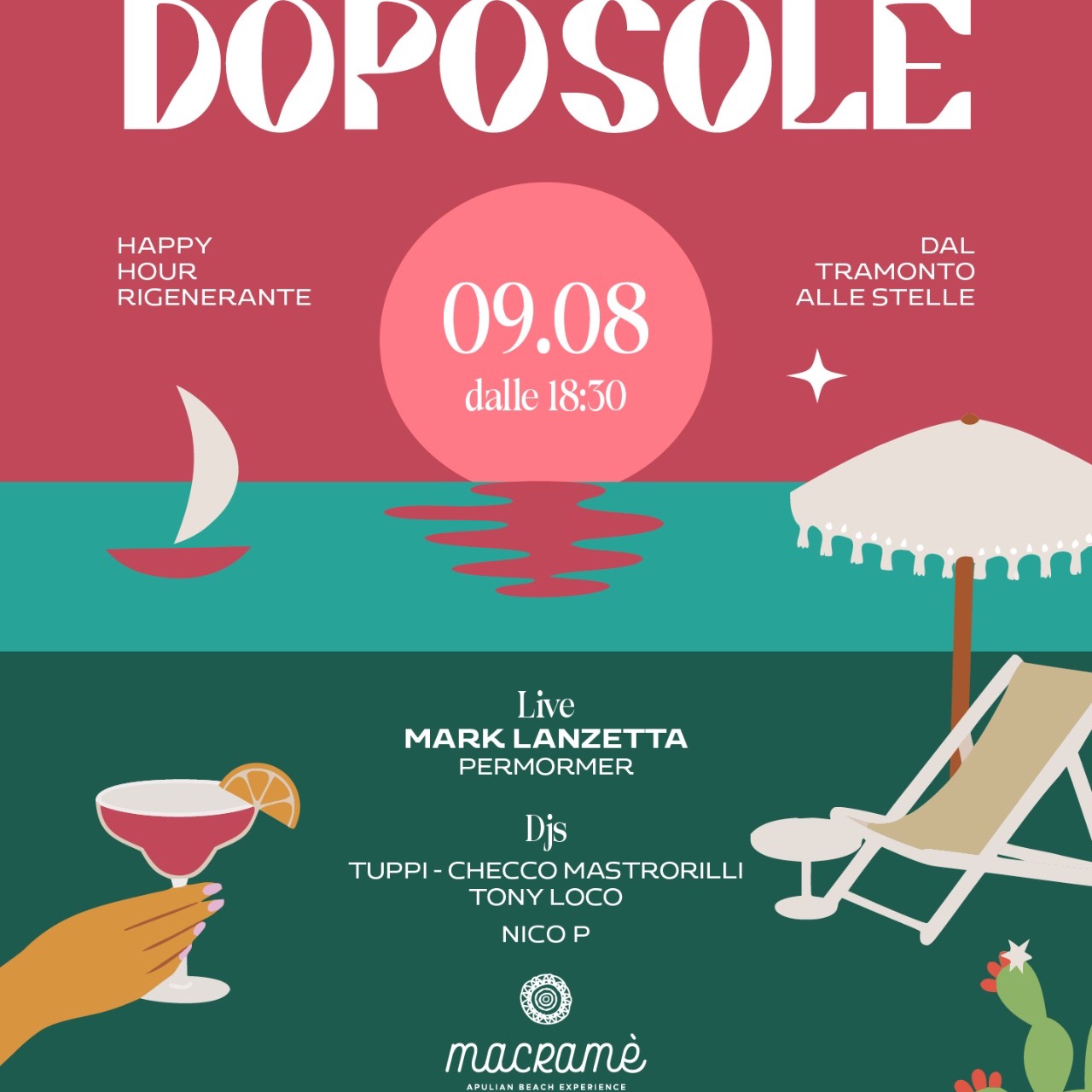 DOPO SOLE Happy Hour Rigenerante @ Macramé image