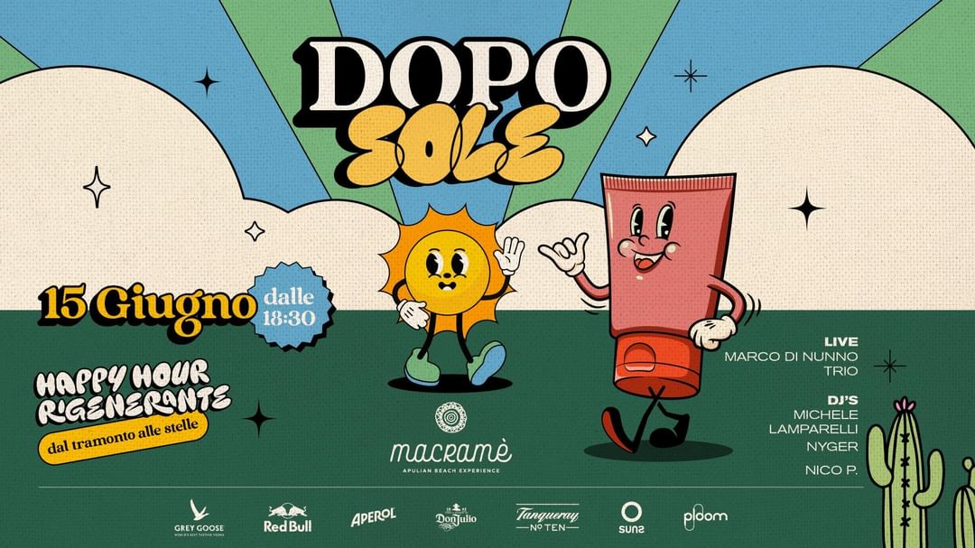DOPO SOLE Happy Hour Rigenerante @ Macramé event cover
