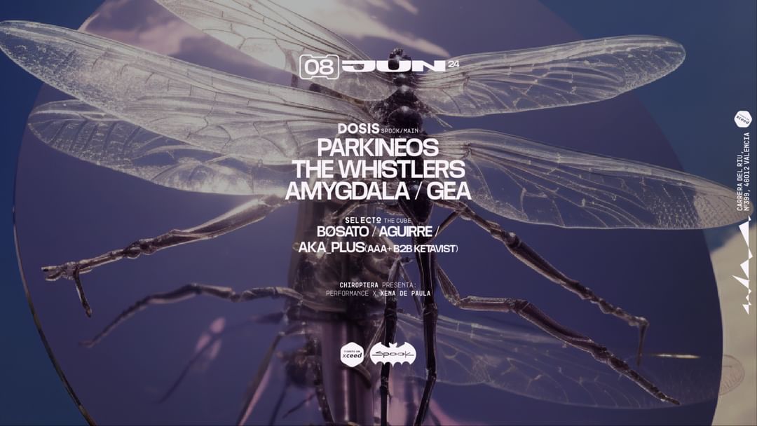 Cartell de l'esdeveniment "DOSIS TOUR" PARKINEOS + THE WHISTLERS + AMYGDALA + GEA - SELECTO