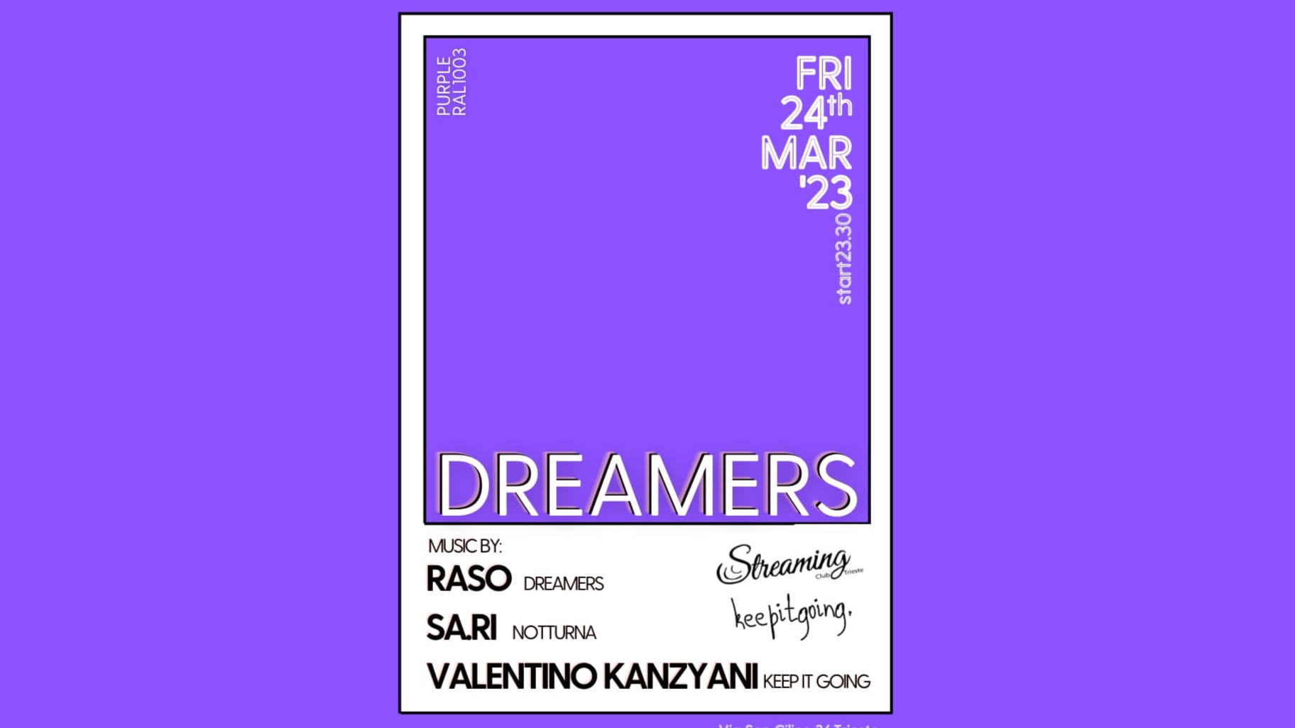 DREAMERS PRIVATE PARTY w/VALENTINO KANZYANI image