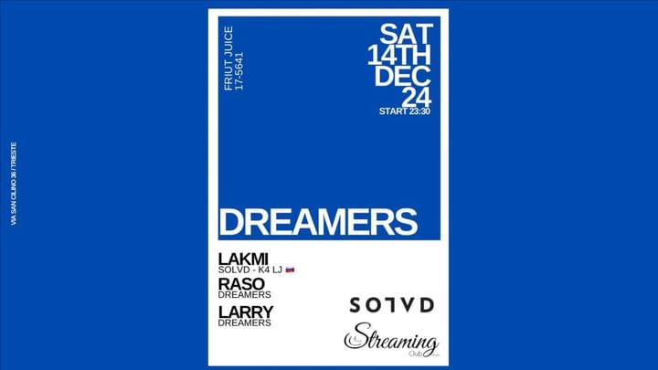 Cover for event: DREAMERS w/ LAKMI (SOLVD-K4) - RASO - LARRY