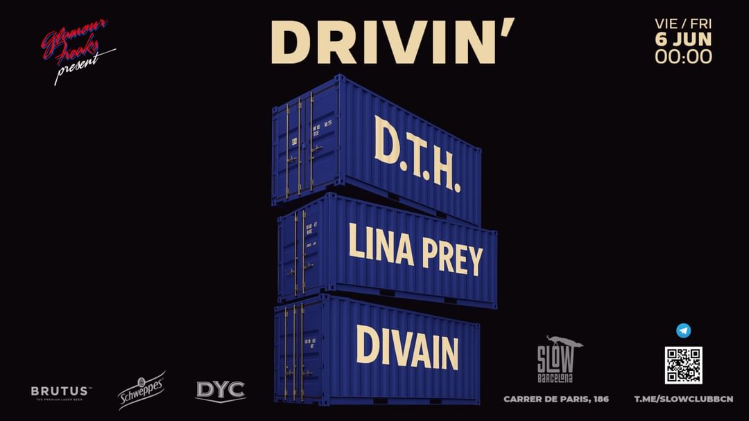 Cartel del evento Drivin' pres. Lina Prey + Divain + D.T.H