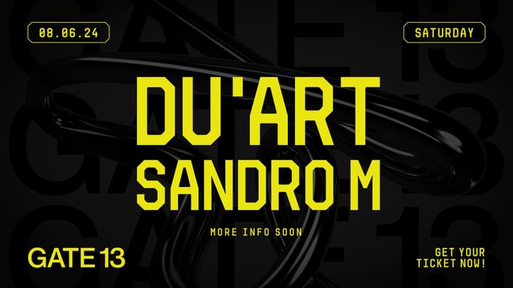 Cover for event: DU `ART - SANDRO M -GATE13