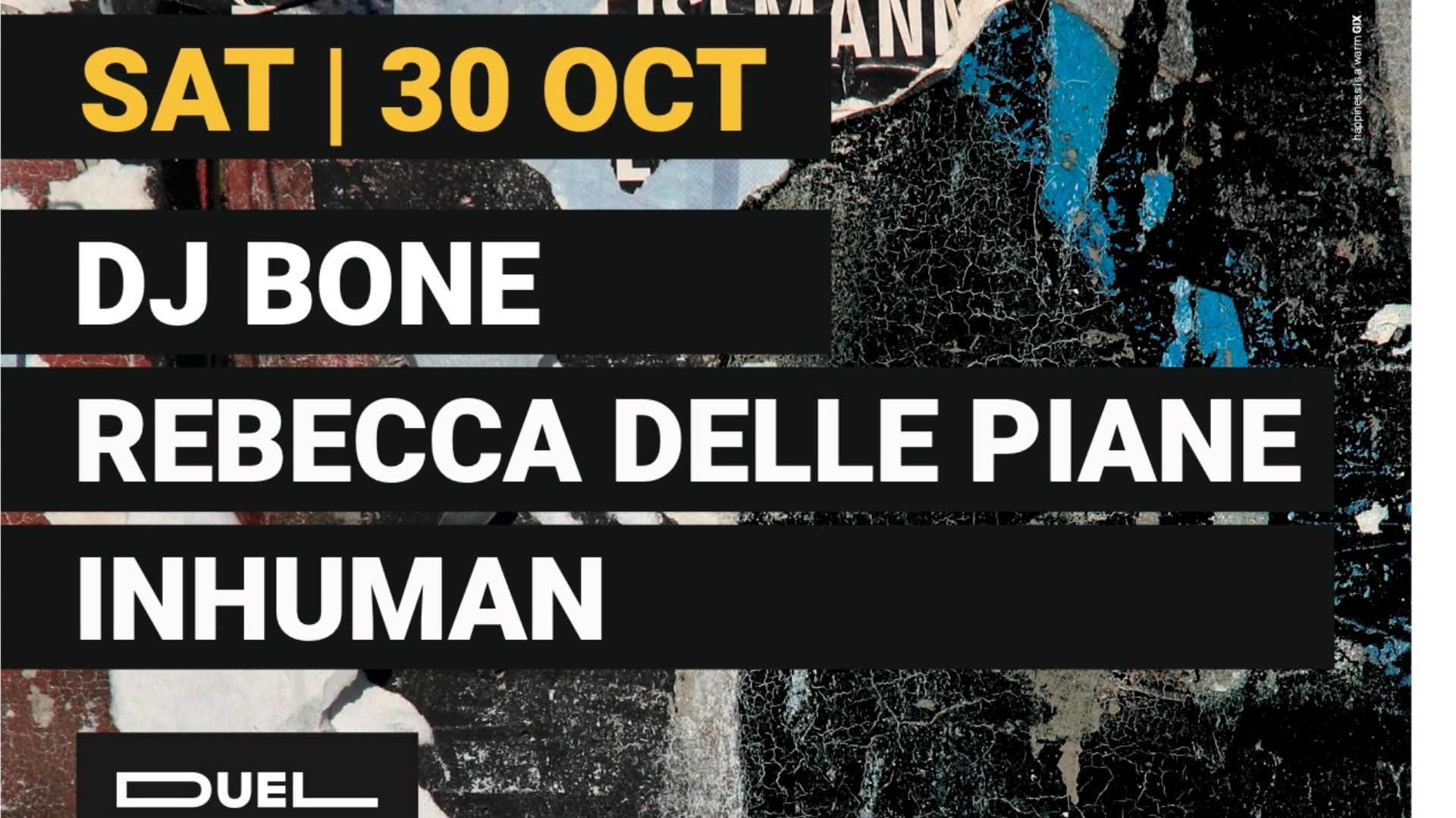 Due Club presents: Dj BONE, Rebecca Delle Piane, Inhuman, Ludo Erre image