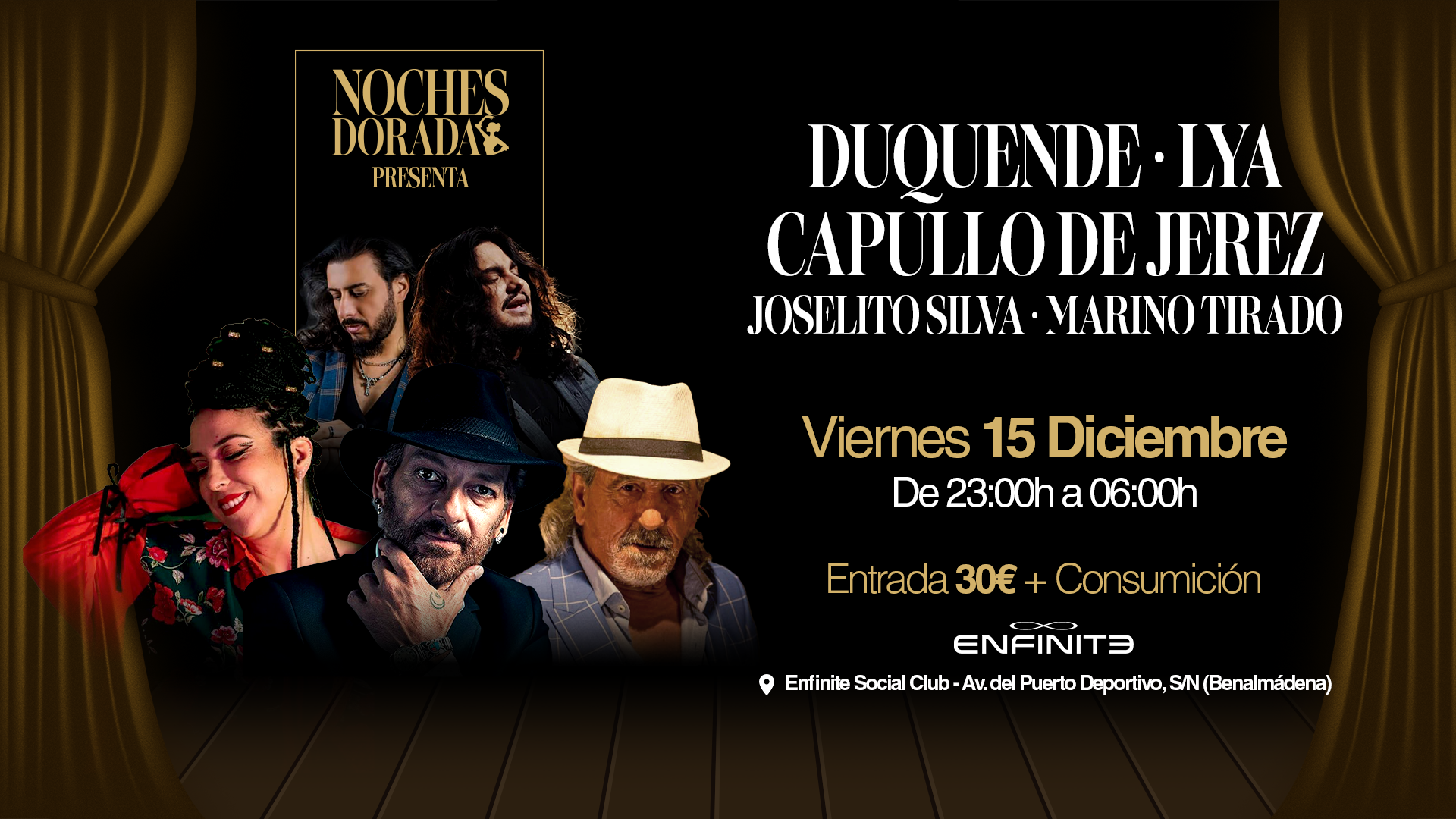 NOCHES DORADAS con Duquende, Lya, Capullo de Jerez, Joselito Silva y Marino Tirado image