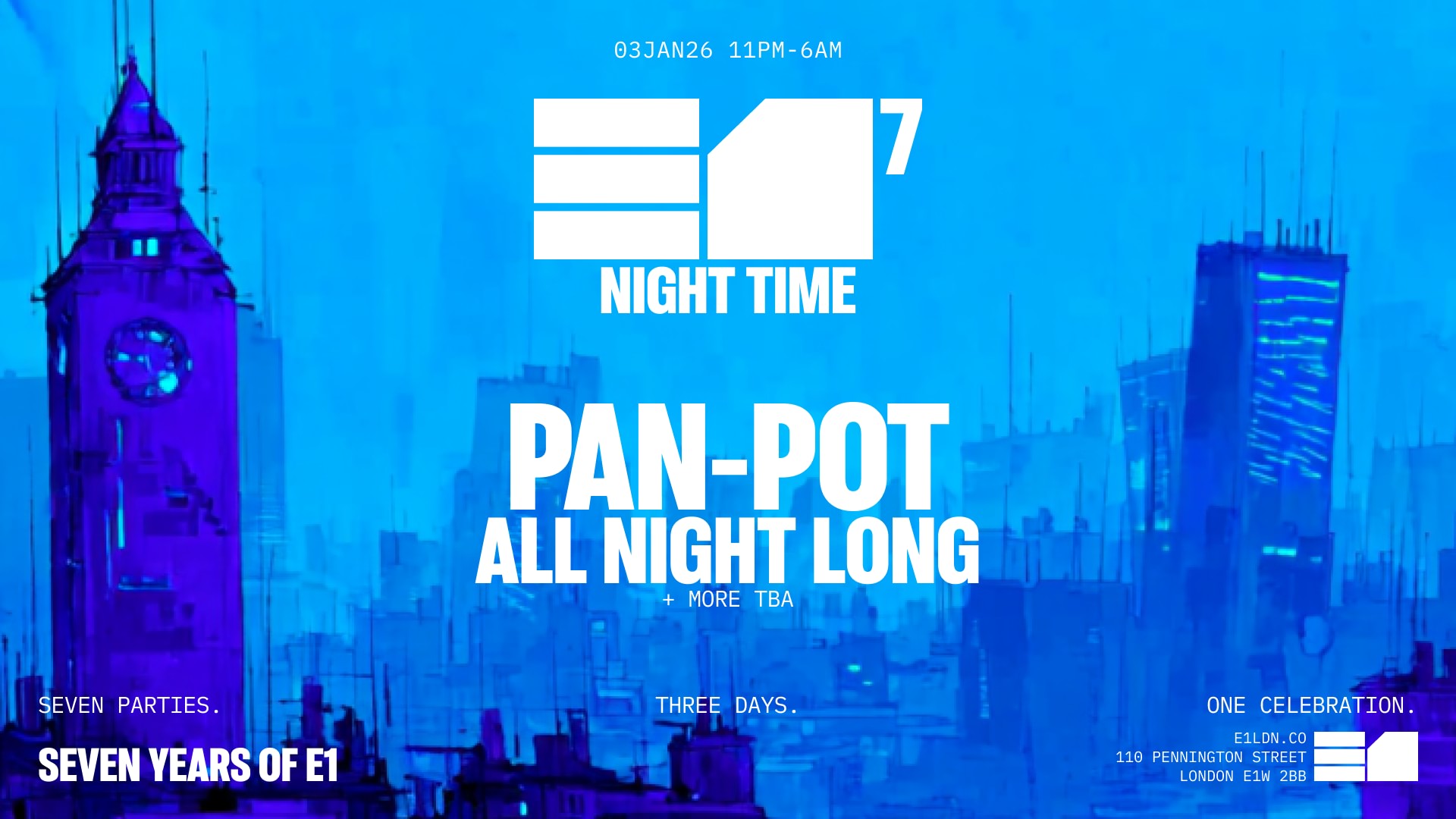 E1⁷: Pan-Pot All Night Long (The Grand Closing) image