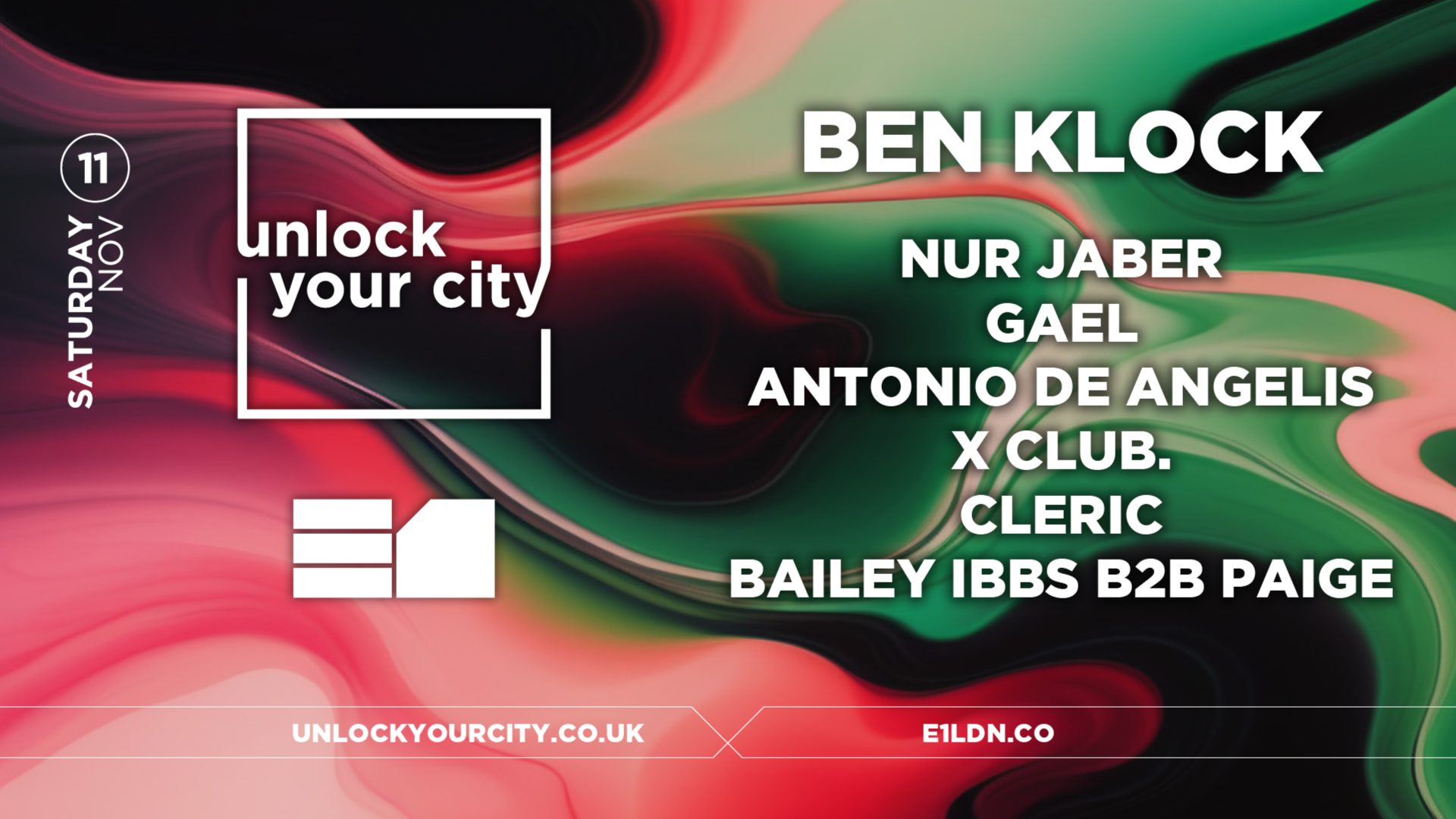 Unlock Your City: Ben Klock, X CLUB. Nur Jaber, Cleric + more image