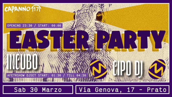 Cover for event: EASTER PARTY w. INCUBO Live + Cipo DjSet - 30.03.24