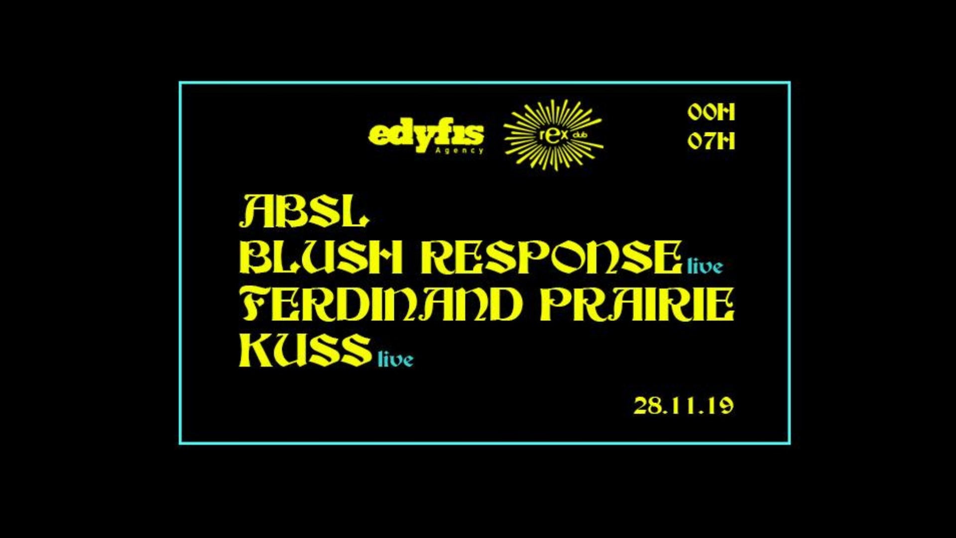 Edyfis Agency : ABSL, Blush Response, Ferdinand Prairie & Kuss image