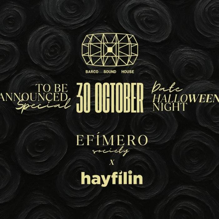 Cartel de Efimero x Barco en Barco Sound House