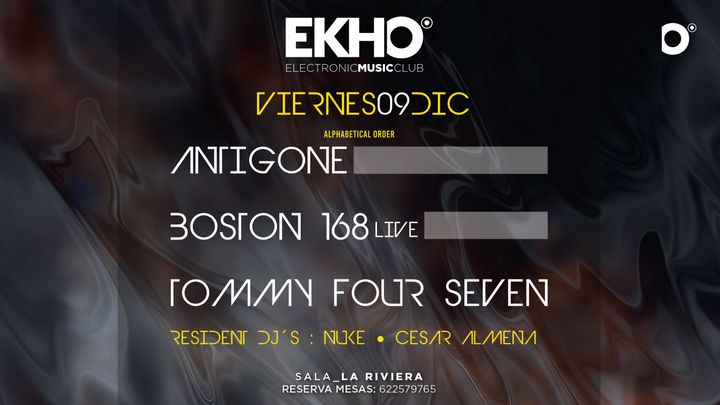 Cover for event: EKHO: Antigone / Boston 168 / Tommy 47