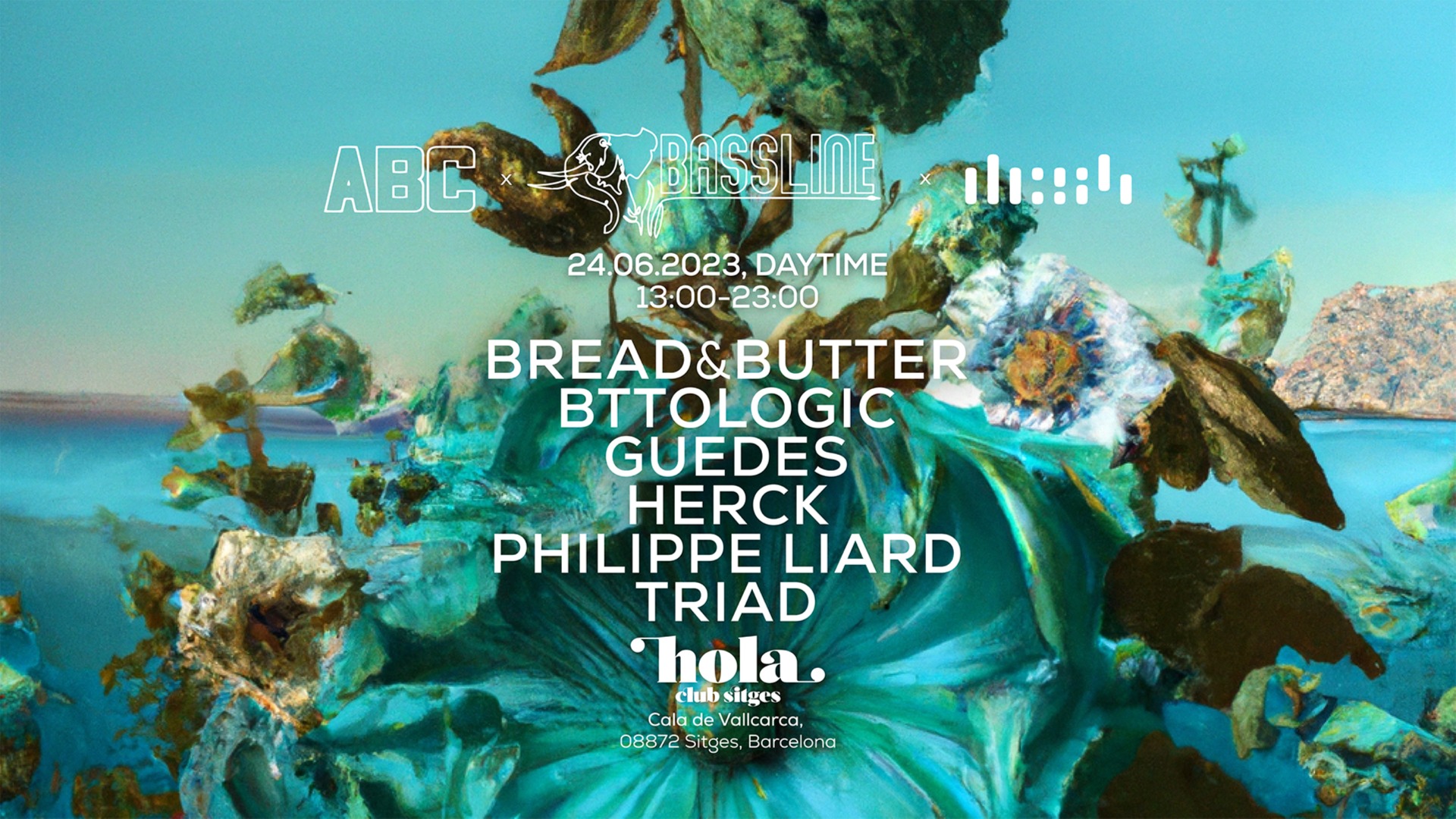 El Bassline, DCS4 & ABC (SantJoan Beach Party) @ Hola Club Sitges image