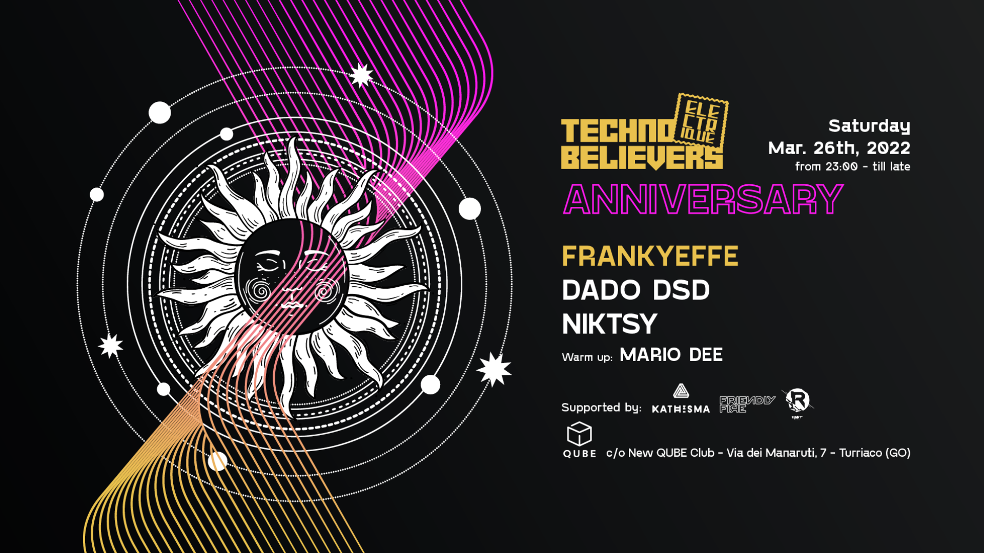 ELECTRIQUE presents Techno Believers Anniversary w/ FRANKYEFFE image