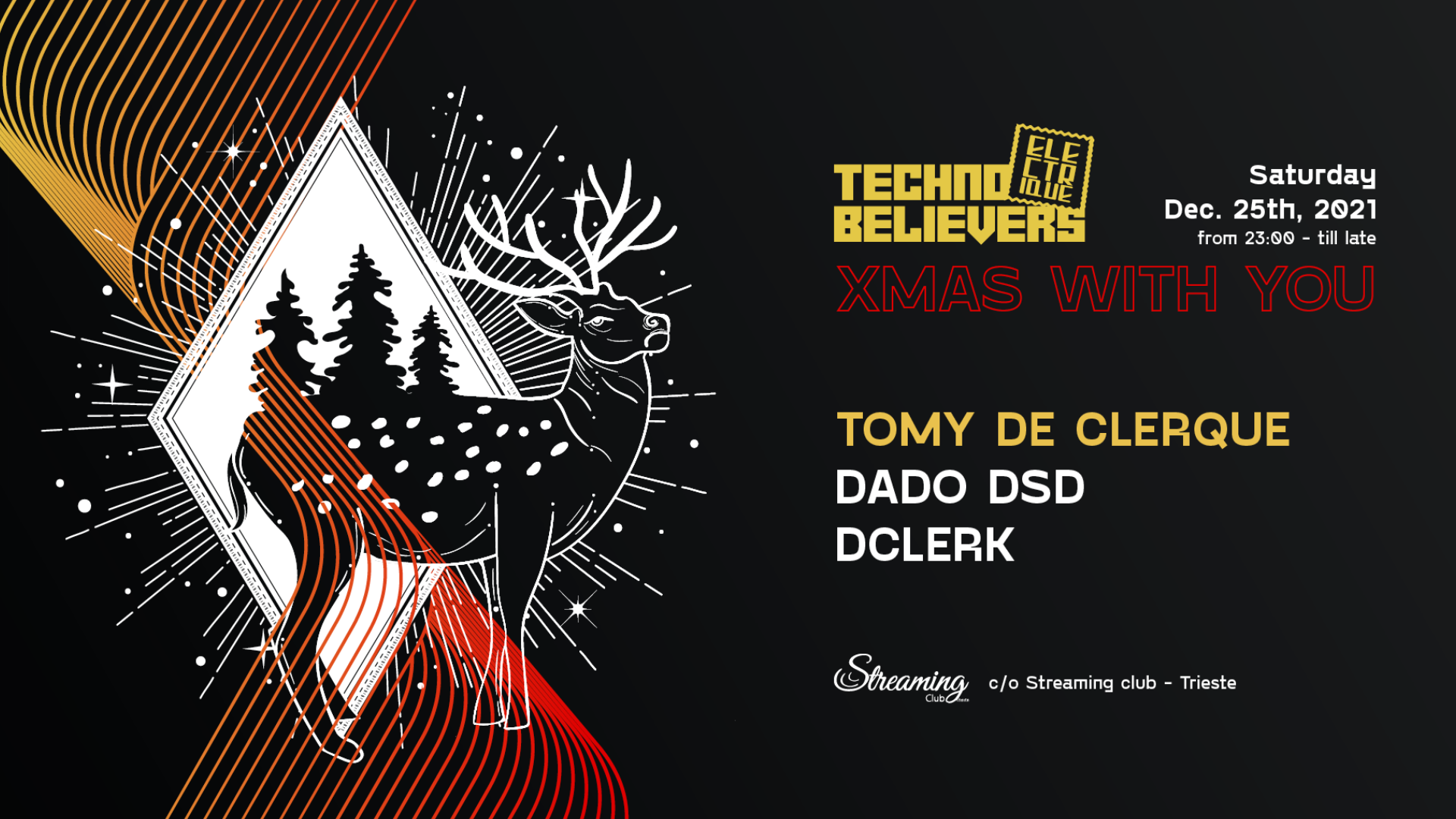 Electrique presents TECHNO BELIEVERS XMas With You w/ Tomy DeClerque image